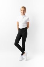 Dziecięce legginsy ocieplane do jazdy konnej Horze DEA, czarne