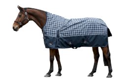 Derka padokowa highneck -Glasgow- 1200D, 100g, granat/kratka