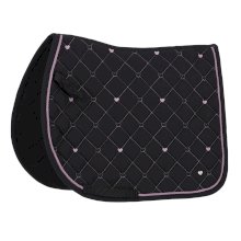 Czaprak wszechstronny dla QHP Lize, czarny/fiolet serduszka