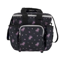 Torba na szczotki i akcesoria QHP Lize, czarny/fiolet jednorożce