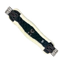 Popręg ujeżdżeniowy z futerkiem York Katnis, czarny