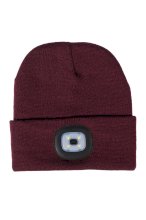 Czapka z latarką HKM Honey, bordowy