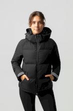 Kurtka zimowa wodoodporna do jazdy konnej Horze Dina, czarna