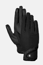 Rękawiczki jeździeckie Ally Mesh na lato, czarne