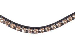 Naczółek HKM Amour z kryształkami w kształcie serca, czarny/szampański