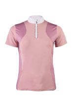 Koszulka konkursowa ze stójką Glam, brudny róż