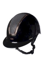 Kask jeździecki HKM Lady Shield Brillant, czarny/rosegold