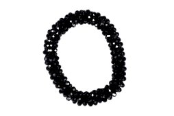 Ozdobna gumka do włosów Crystal, czarna