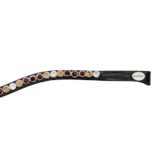 Naczółek Kavalkade Season Dreams, czarny brązowe/białe kamyczki