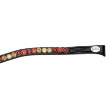 Naczółek Kavalkade Season Dreams, czarny czerwone/złote kamyczki