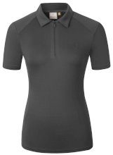 Koszulka Polo damska do jazdy konnej Covaliero 2026, czarna