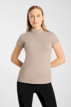 Koszulka treningowa do jazdy konnej Mina, beżowa