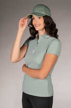 Koszulka jeździecka Polo Lauria Garrelli Limone, szałwia