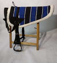 Pad do jazdy na oklep, granatowy/czarny/biały