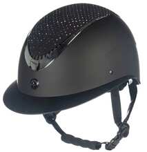 Kask jeździecki HKM Alarion Diamond, czarny/czarny