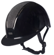Kask jeździecki HKM Lady Shield Brillant, czarny/srebrny