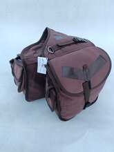 Sakwa na siodło, duża podwójna, brązowa