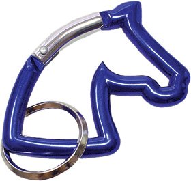Breloczek-karabińczyk HR, końska głowa, niebieski