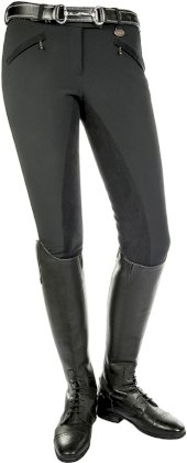 Bryczesy softshellowe HKM Karthingo Easy, czarny/czarny