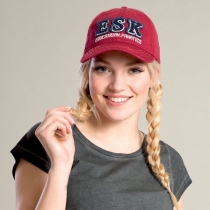 Czapeczka z daszkiem Eskadron Equestrian Fanatics, bordowa