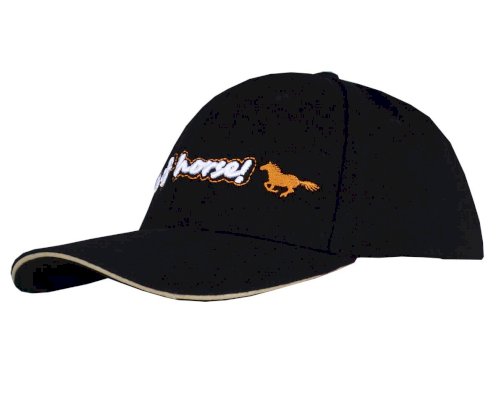 Czapka z daszkiem do stajni, czarna