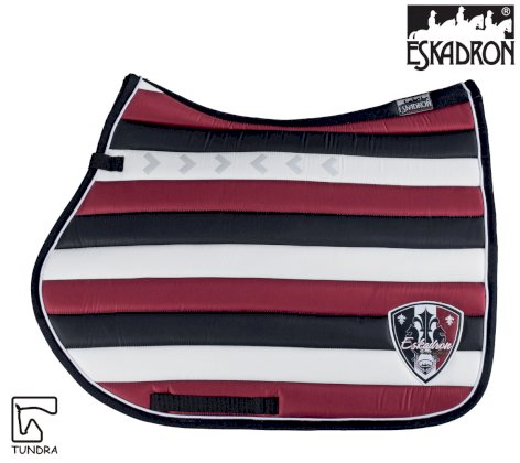 Eskadron Wroclaw - czaprak Eskadron Classic Sports Stripes, czarno-bordowo-biały, jesien-zima 2015