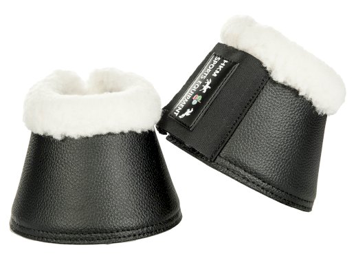 Kalosze HKM Comfort, imitacja skóry, czarny
