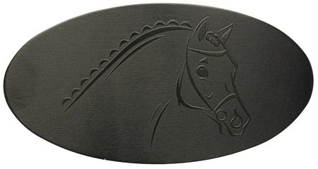 Klamra HR do włosów aluminiowa z koniem, czarna