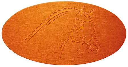 Klamra HR do włosów aluminiowa z koniem, pomarańczowy