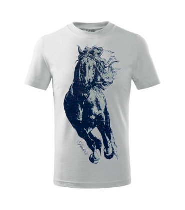 Koszulka z koniem Piccolo, biała