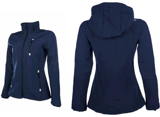 Kurtka jeździecka softshell -Sport- damska, granatowa