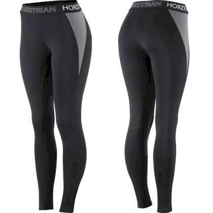 Legginsy jeździeckie na lato Madison, czarno/szare