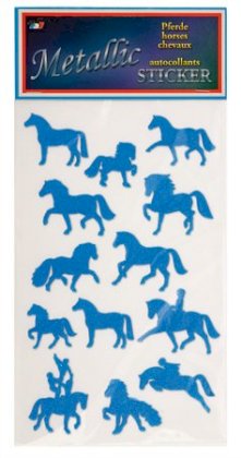 Naklejki HR świece z końmi, niebieskie