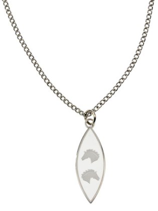 Naszyjnik HR 2 końskie głowy, biały