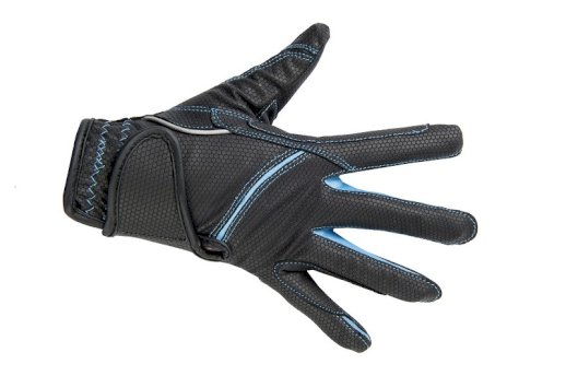 Rękawiczki HKM Fashion, czarny/błękit