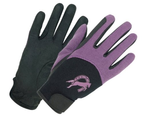 Rękawiczki York Flicka dziecięce, czarno-fioletowe
