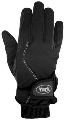Rękawiczki jeździeckie York zimowe Tesi, czarne