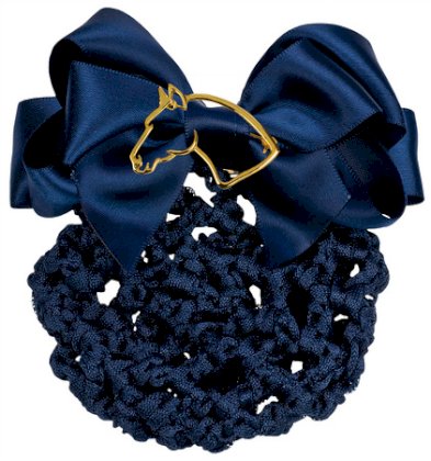 Siatka HR na włosy, granatowa ze złotą głową