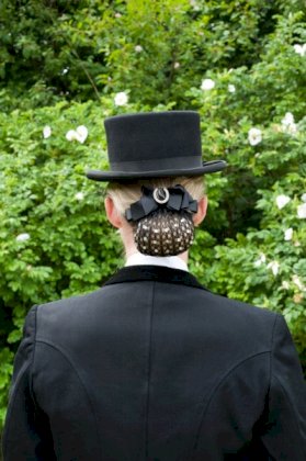 Siatka na włosy HR z kryształkami i broszką