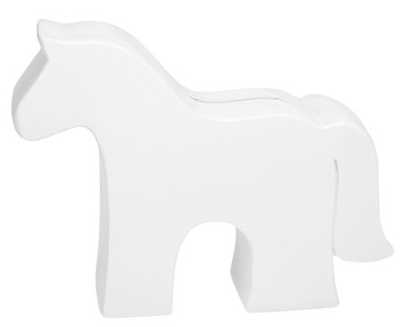 Skarbonka HR w kształcie konia, biała