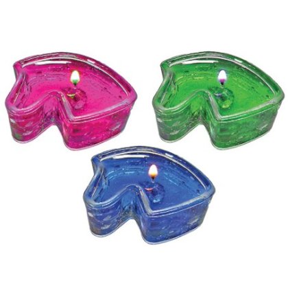 świeczki HR żelowe końskie głowy, zestaw 4 sztuk