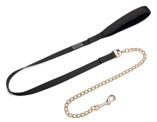Uwiąz z łańcuszkiem Eskadron, klasyczna kolekcja Eskadron. Kolor: czarny, łańcuszek złoty