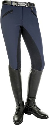 Bryczesy softshellowe HKM Karthingo Easy, granatowy/granatowy