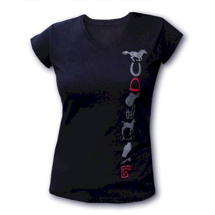 Koszulka z konikiem, granatowa