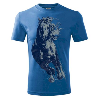 Koszulka z konikiem Piccolo, lazurowa