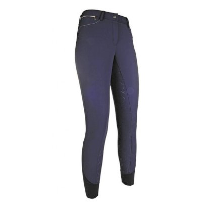 Softshellowe bryczesy -Style- Silikon-pełen lej HKM, ciemny granatowy