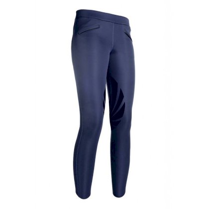 HKM Legginsy softshellowe -Heat- lej silik.kolanowy 10482. Kategoria: jeździec, bryczesy damskie i dziecięce,  jesień zima 2018. Kolor ciemny granatowy