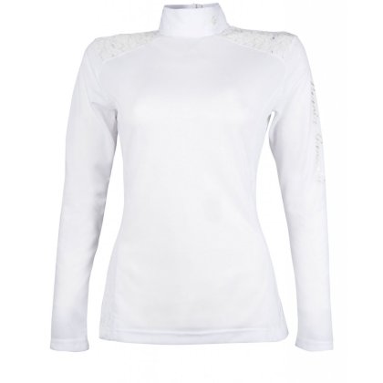 Koszulka konkursowa -Moena Lace- Lauria Garrelli 10756. Kategoria: jeździec, koszulki polo i t-shirty, Moena . Kolor biały