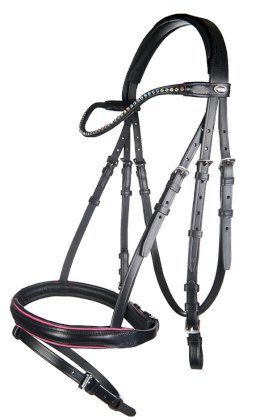 Ogłowie -Polly-, czarny