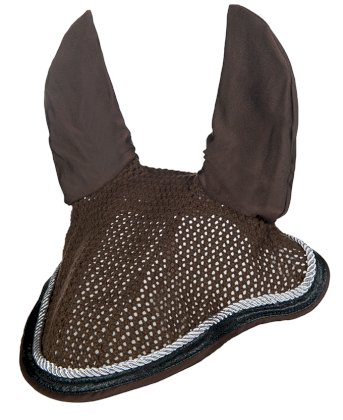 Nauszniki dla konia -Clara-, ciemny brąz